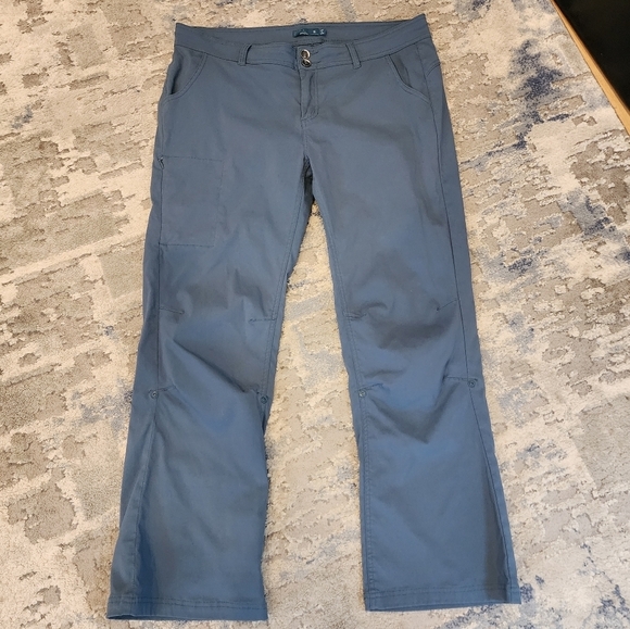Prana Halle Roll Up Convertible blue straight active pants outdoor hiking sz 16 - Picture 12 of 16